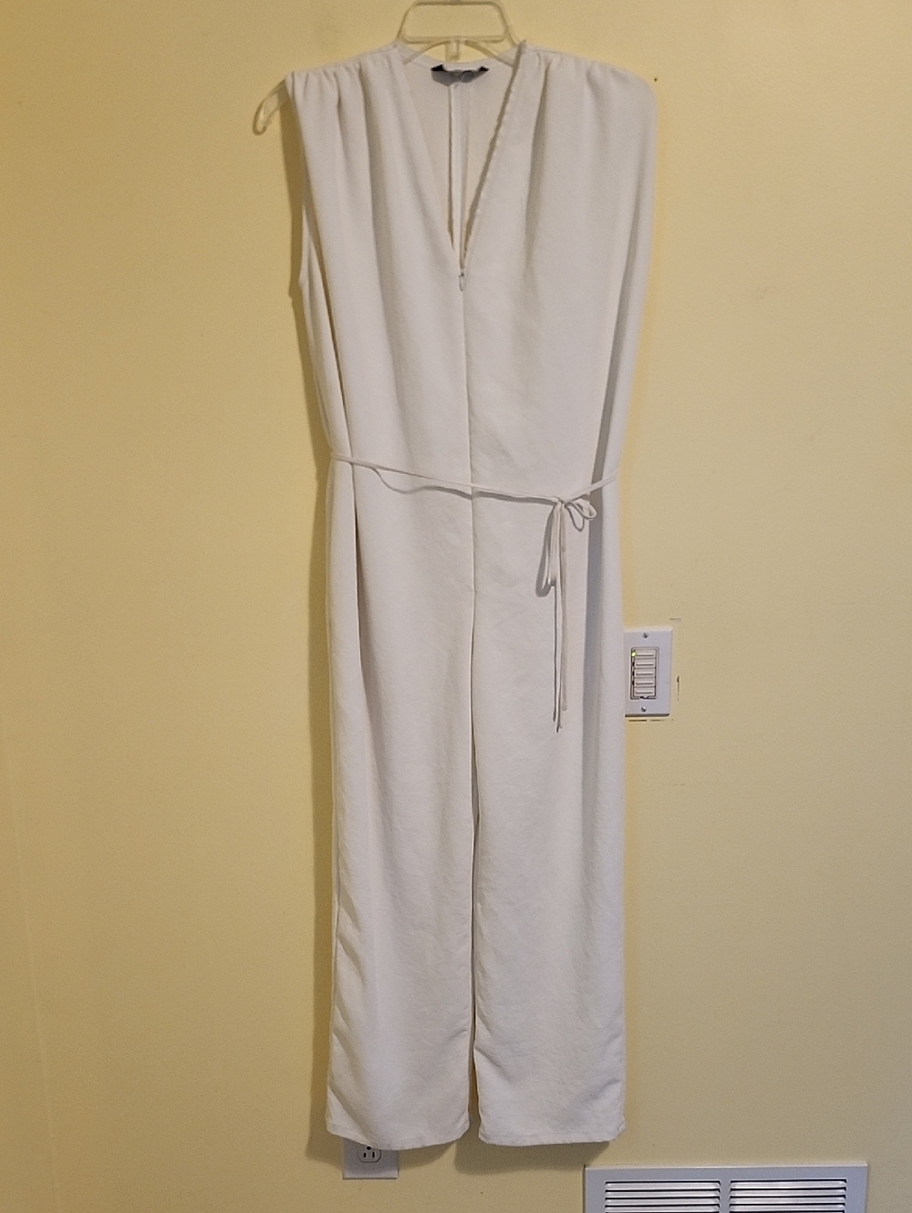Rachel Comey White Front Zip Jumpsuit